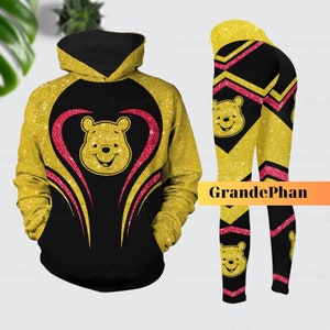 Pooh Bear Hoodie Legging, Pooh Women Leggings, Pooh Disney T-Shirt, Legging For Women, Gift For Mom, Winnie The Pooh Sweatshirt