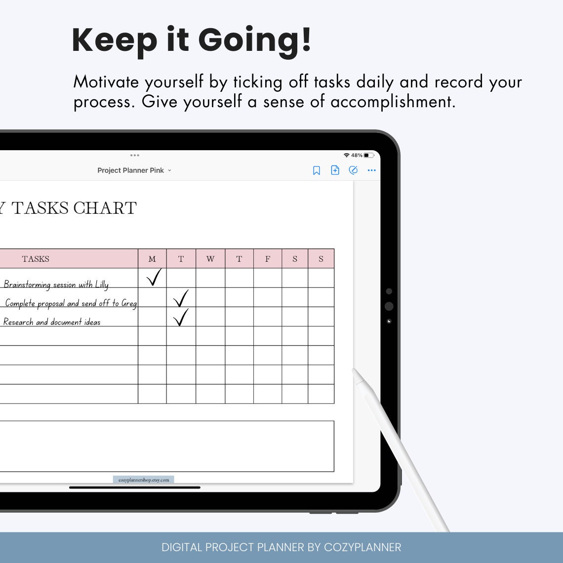 Project Timeline Templates for Goodnotes, Notability, Xodo, Pastel Pink ...