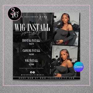 DIY Hairstylist Flyer: Install Deals Template (Canva Editable)