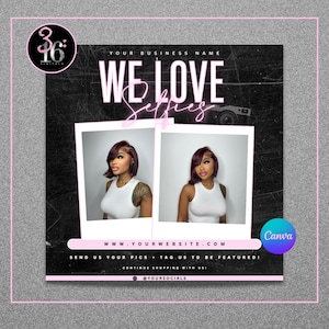 DIY Tag Us In Selfies Flyer| Hairstylist, Braids, Nail Tech , Lash Tech, Brow Lamination, MUA, Esthetician, Editable Canva Template