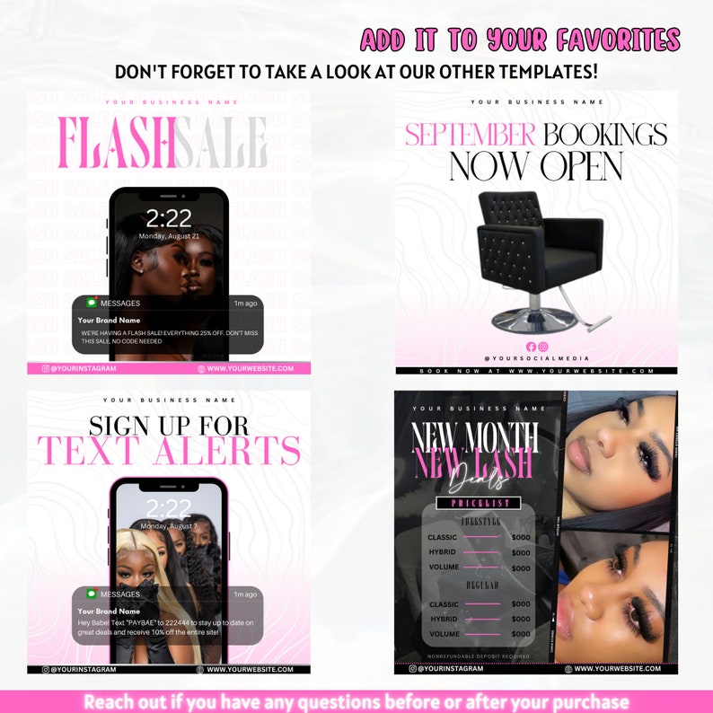 DIY Flash Sale Flyer Flash Sale Flyer For Business Lash Tech Boutique Entrepreneur Clothing Business Nail Tech Beauty Flyer Canva Flyer image 4