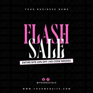 DIY Flash Sale Flyer Flash Sale Flyer For Business Lash Tech Boutique Entrepreneur Clothing Business Nail Tech Beauty Flyer Canva Flyer image 2