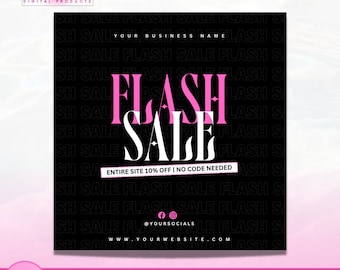 DIY Flash Sale Flyer| Flash Sale Flyer For Business Lash Tech Boutique Entrepreneur Clothing Business Nail Tech Beauty Flyer| Canva Flyer