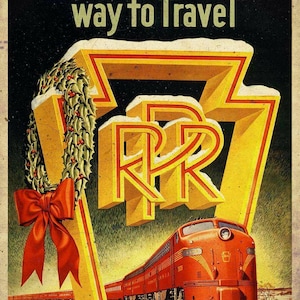 Pennsylvania Railroad RR Best Way 18&quot; Heavy Duty USA Made Metal Advertising Sign
