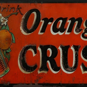Orange Crush Soda Pop Oranges 24" Heavy Duty USA Made Metal Advertising Sign