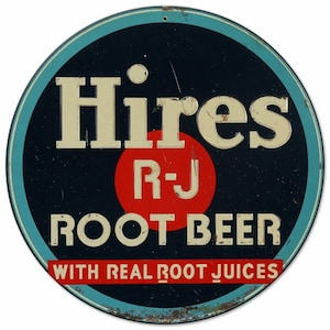 Hires R-J Root Beer Canada 14&quot; Round Heavy Duty USA Made Metal Advertising Sign