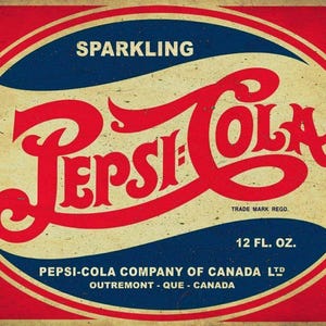 Sparkling Pepsi Cola Soda Pop 16&quot; Heavy Duty USA Made Metal Canada Advertising Sign