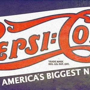 Drink Pepsi Cola America&#39;s Big Nickel&#39;s Worth 20&quot; Heavy Duty USA Made Metal Adv Sign