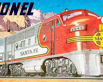 Wisesign Poster In Metallo Vintage – Pubblicità Ferrovia Lionel Train Santa Fe – Targa 20x30 Pollici