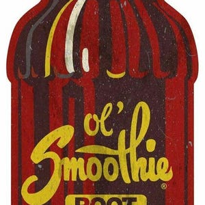 Ol Smoothie Root Beer Bottle Shape 24&quot; Heavy Duty USA Made Metal Advertising Sign