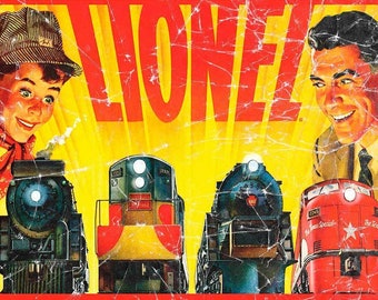 Wisesign Poster In Metallo Vintage – Pubblicità Ferrovia Lionel Train Santa Fe – Targa 20x30 Pollici
