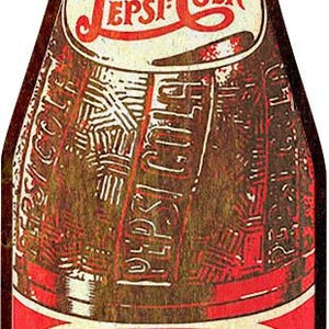 Pepsi Cola Soda Pop Bottle Shaped 15&quot; Heavy Duty USA Made Metal Advertising Sign