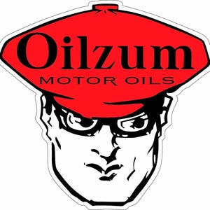 Oilzum Motor Oils Rider Goggles 18&quot; Heavy Duty USA Made Metal Gas Station Advertising Sign