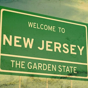 Welcome To New Jersey Garden State 16&quot; Heavy Duty USA Made Metal Advertising Sign