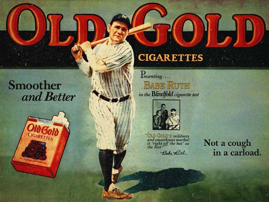 90s Babe Ruth OLD GOLD メタルサインボード 90s Babe Ruth OLD GOLD メタルサインボード