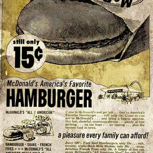 McDonalds Fast Food Restaurant Iowa 18&quot; Heavy Duty USA Made Metal Advertising Sign