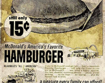 McDonalds Fast Food Restaurant Iowa 18" Heavy Duty USA Made Metal Advertising Sign