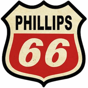 Phillips 66 Shield Shaped 15" Heavy Duty USA Made Metal Gasoline Aged Adv Sign
