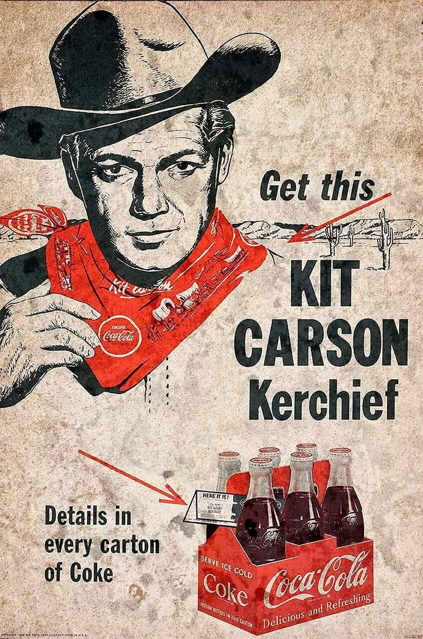 50s ビンテージ コカコーラ CocaCola Kit Carson バンダナ 50s ビンテージ コカコーラ CocaCola Kit Carson バンダナ - メルカリ