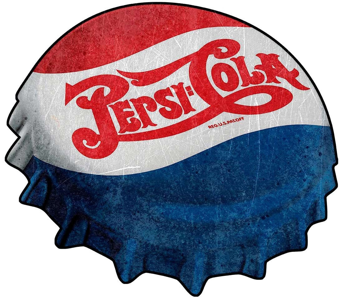 Pepsi Cola Bottle Cap Double Dot Logo 15 Heavy Duty USA Made Metal