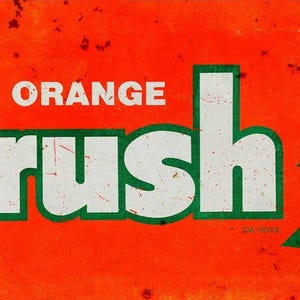 Orange Crush Soda Pop Flowers 24" Heavy Duty USA Made Metal Advertising Sign