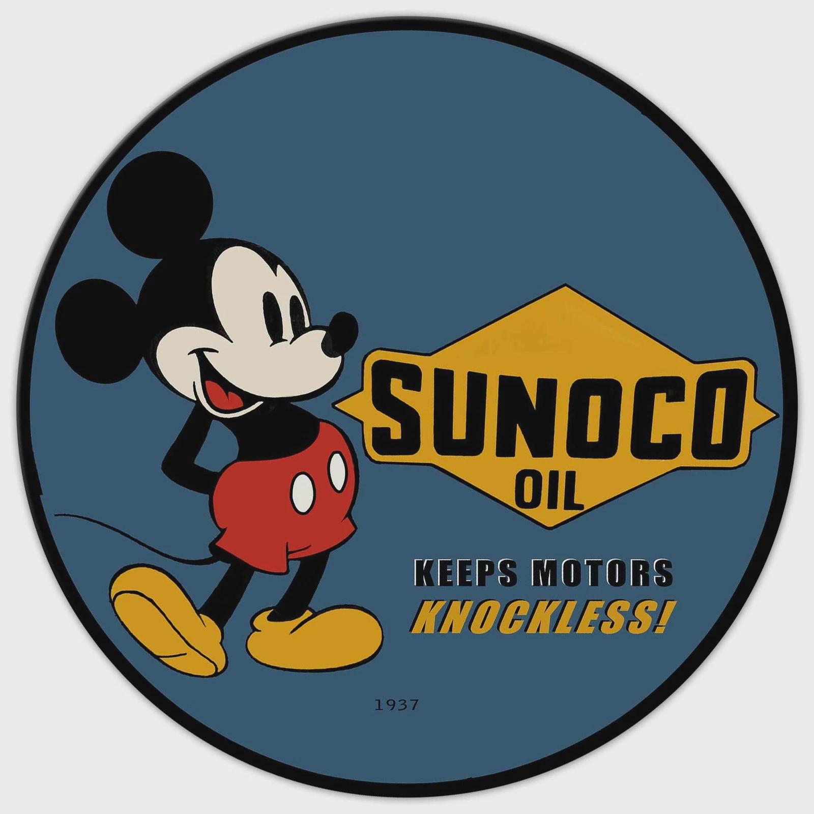 Mickey Mouse Sunoco Motor Oil 24
