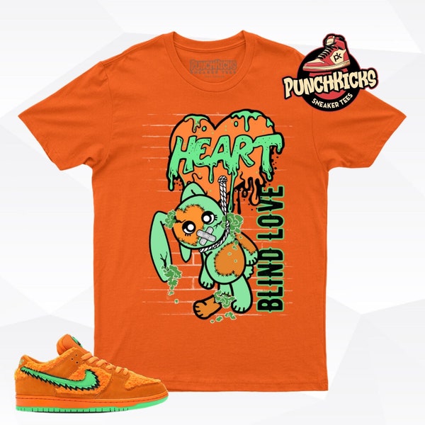 SB Dunk Low Grateful Dead Bears Orange Sneaker Shirt to match Blind Love - PunchKicks Gift For Him, Gift For Her, Gift For Sneakerhead