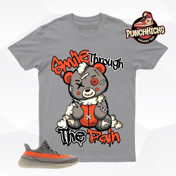 Yeezy Boost 350 V2 Beluga Sneaker Shirt passend bij Smile Through The Pain - PunchKicks Cadeau voor hem, cadeau voor haar, cadeau voor Sneakerhead