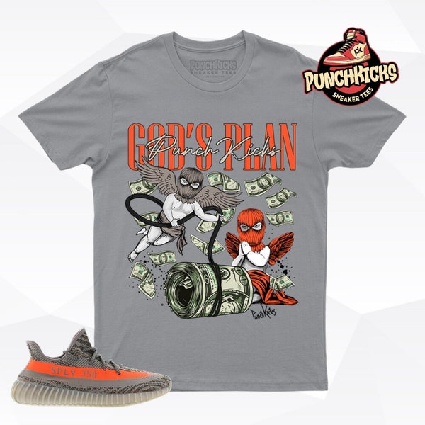 Yeezy Boost 350 V2 Beluga Sneaker Shirt passend bij Gods Plan - PunchKicks Cadeau voor hem, cadeau voor haar, cadeau voor Sneakerhead