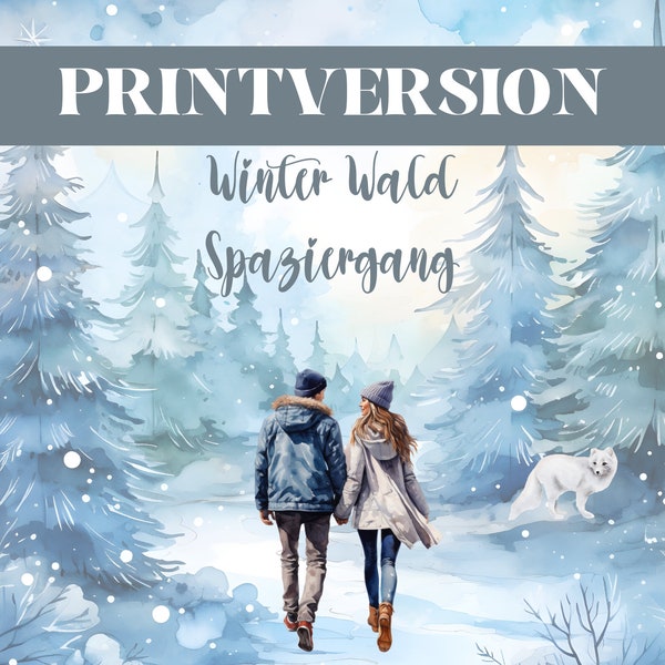 SPARSPIEL | Winter Wald Spaziergang | Würfel-Spiel | A6 Binder | Umschlagmethode |  Abenteuerreise | Sparchallenge