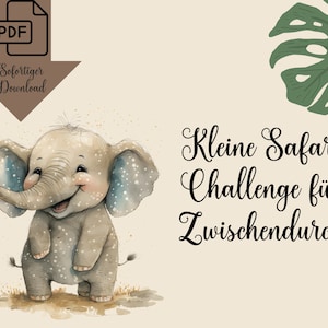 6 savings challenges with animals from the savannah | Envelope Method | A6 | Beige | Brown | Green to print | Download PDF | budget planner