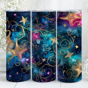 Stars And Stuff-Wonders Of The Cosmos Sublimation Tumbler Design For 20oz Straight & Tapered Skinny Tumblers, Instant Digital Download PNG
