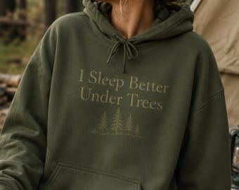 Camping Hoodies Wald Sweatshirt Natur Liebhaber Geschenke Outdoorsy Shirts Wandern Bekleidung Müsli Mädchen Kleidung Kiefer Hoodie Naturecore Shirts