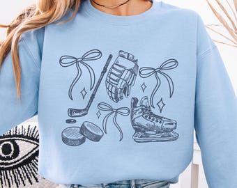 Womens Hockey Sweatshirt Hockey Girl Gifts Hockey Sweater Hockey Romance Sweatshirt Hockey Crewneck Hockey Girlfriend  Hockey Mom Sweatshirt