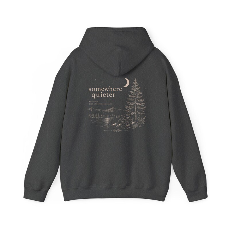 Outdoor Hoodie Forest Lover Gift Camping Shirt Naturecore Shirt Granola Girl Clothes Hiking Apparel Mountain Sweatshirt Outdoorsy Girl Gifts Dark Heather