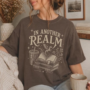 Comfort Colors® Fantasy Reader Shirt Romantasy Shirt Booktok Shirt Dragon Book Shirt Fantasy Book Lover Gift Reading Shirt Romantasy Lovers Espresso
