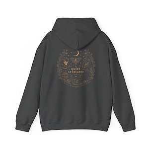 Hexen-Hoodie, verspielte Kleidung, Cottagecore-Kleidung, Feen-Grunge-Motten-Shirt, Natur-Hexen-Geschenke, Goth-Hoodie, Hexenartikel, Luna-Motten-Shirts Dark Heather
