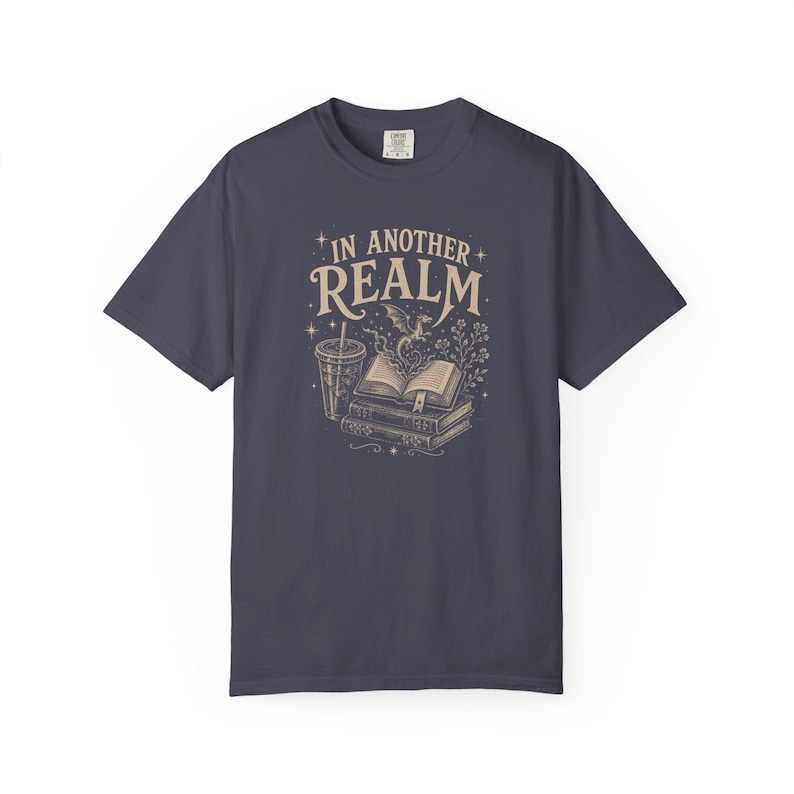 Comfort Colors® Fantasy Reader Shirt Romantasy Shirt Booktok Shirt Dragon Book Shirt Fantasy Book Lover Gift Reading Shirt Romantasy Lovers Navy