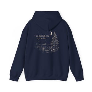 Outdoor Hoodie Forest Lover Gift Camping Shirt Naturecore Shirt Granola Girl Clothes Hiking Apparel Mountain Sweatshirt Outdoorsy Girl Gifts Navy