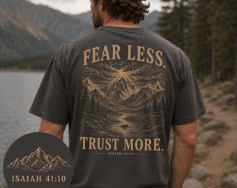 Comfort Colors® Christian Shirt for Men Mens Christian Shirt Bible Verse Shirt Isaiah 41:10 Shirt Faith Based Apparel Christian Church Shirt