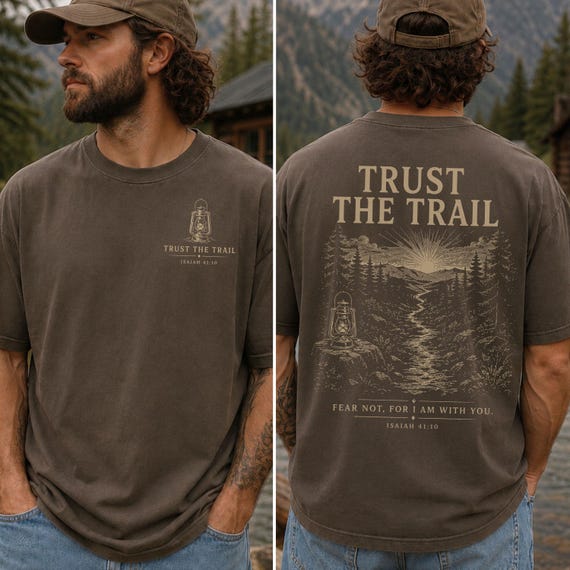 Comfort Colors® Mens Christian Shirt Isaiah 41:10 Bible Verse Shirt Christian Outdoors Shirt Christian Nature Tee Jesus Apparel Faith Gifts