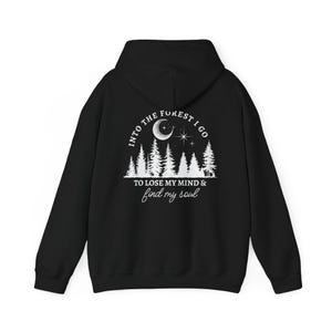 Forest Hoodie Nature Inspired Gift Granola Girl Shirt Mountain Sweatshirt Camping Sweatshirt Gift for Hiker Outdoor Hoodies Woods Sweatshirt Black
