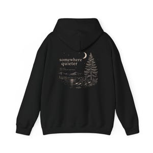 Outdoor Hoodie Forest Lover Gift Camping Shirt Naturecore Shirt Granola Girl Clothes Hiking Apparel Mountain Sweatshirt Outdoorsy Girl Gifts Black