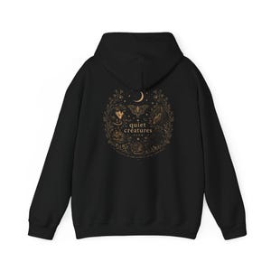 Hexen-Hoodie, verspielte Kleidung, Cottagecore-Kleidung, Feen-Grunge-Motten-Shirt, Natur-Hexen-Geschenke, Goth-Hoodie, Hexenartikel, Luna-Motten-Shirts Black