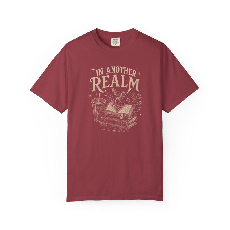 Comfort Colors Fantasy Reader Shirt Featuring Dragon Open Book Coffee Cup Stars And Magical Fantasy Illustration Romantasy Shirt Booktok Shirt Dragon Book Shirt Fantasy Book Lover Gift Reading Shirt For Women Bookish Gift Fantasy Reader Apparel Dragon Lover Clothing Cozy Reader Gift Literary Fantasy Fashion