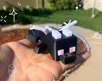Enderdragon Inspired Flexi Articulated Mini or Keychain 3D Printed