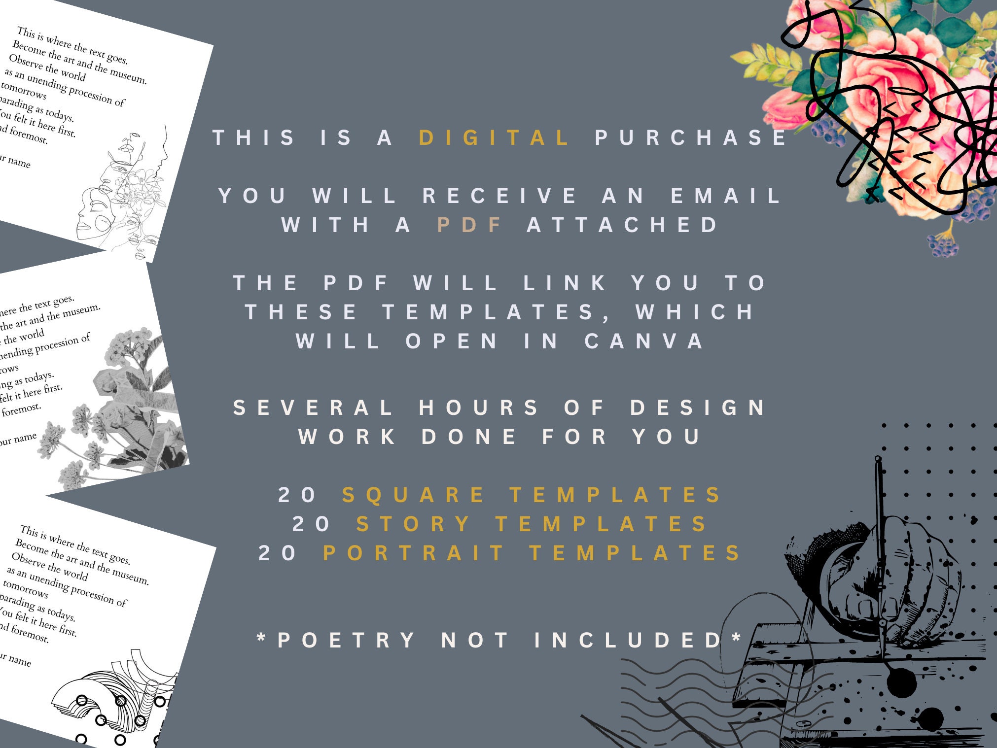 Writers Block Volume I 20 Simple Inspired Creative Canva Templates for