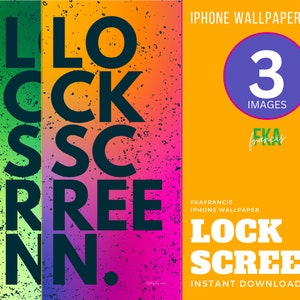 iPhone Wallpaper Design mit Variationen | Clever Text mit Farbverlauf Pastell Hintergrund | Sofort Download | Bildschirm sperren
