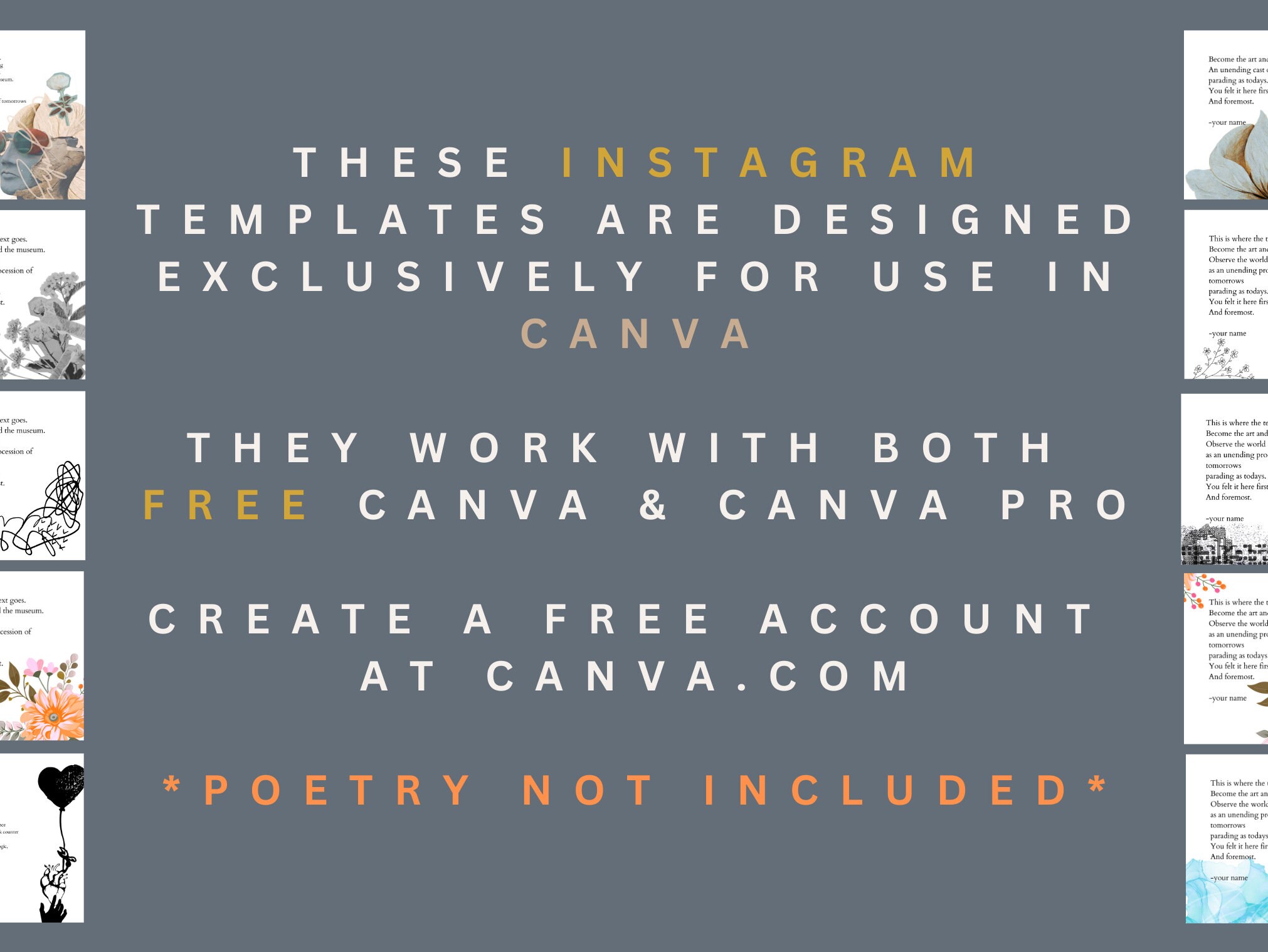 Writers Block Volume I 20 Simple Inspired Creative Canva Templates for