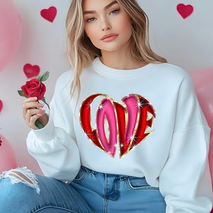 Retro Love Heart Valentines Day Shirt,Valentines Day Shirts For Woman,Heart Shirt,Cute Valentine Shirt,Valentines Day Gift,Valentines Gift
